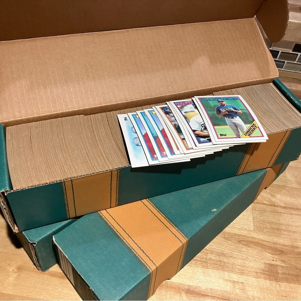 Bundle of three boxes of baseball cards, excellent condition